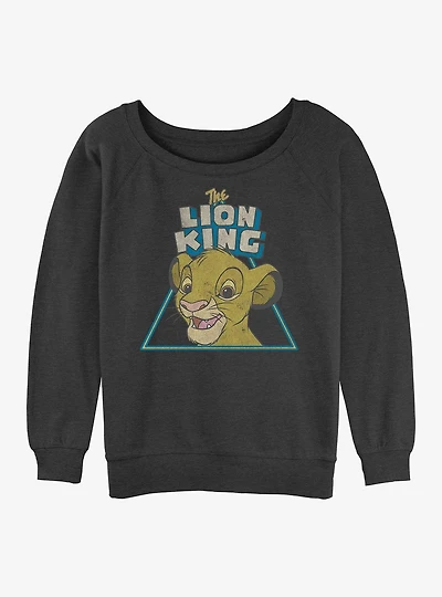 Disney The Lion King Simba Triangle Womens Slouchy Sweatshirt