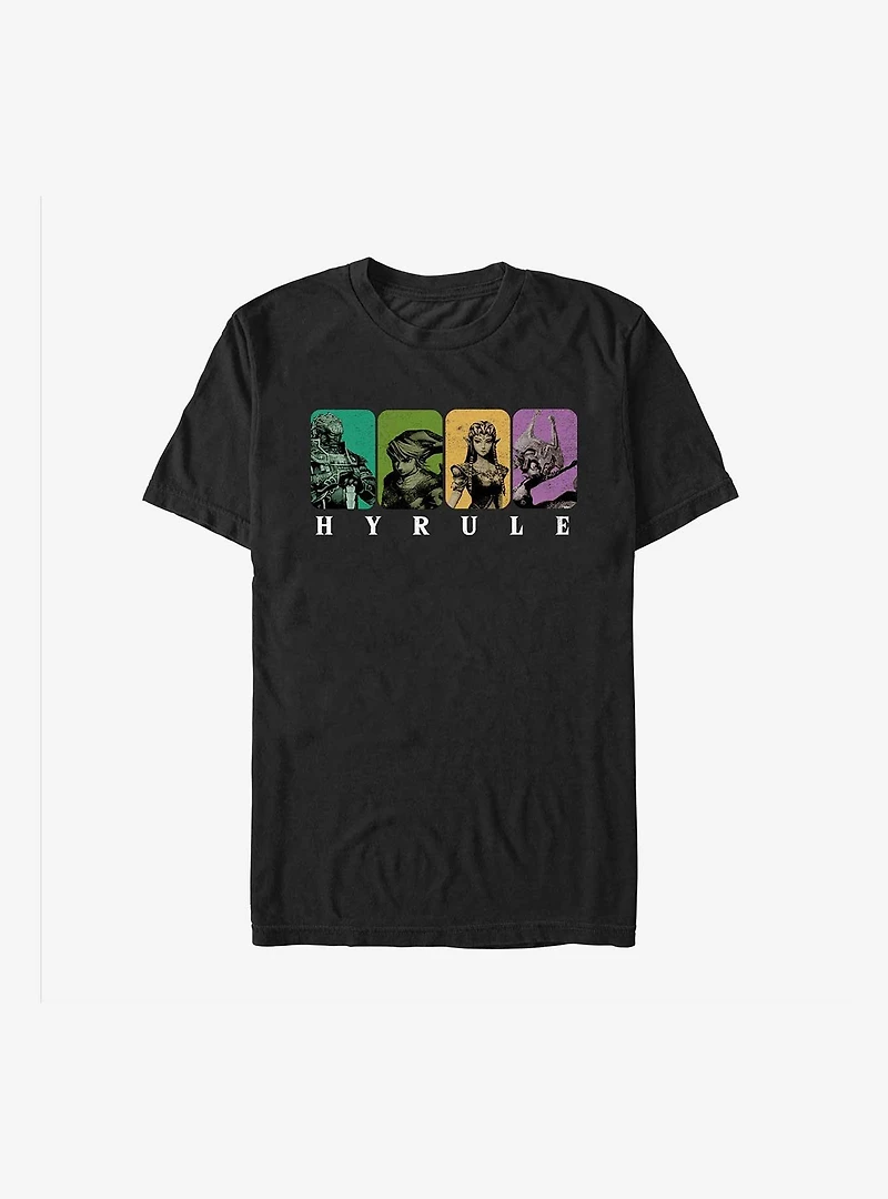 The Legend Of Zelda Hyrule Character Panels T-Shirt