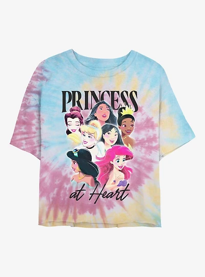 Disney Princesses Airbrushy Tie-Dye Womens Crop T-Shirt