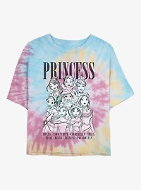 Disney Princesses Contemporary Princess Tie-Dye Womens Crop T-Shirt