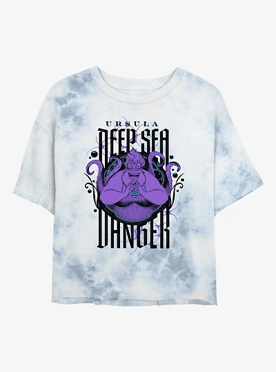 Ursula Deep Sea Danger Tie-Dye Womens Crop T-Shirt
