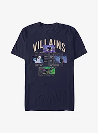 Disney Villains Data Chart T-Shirt