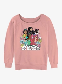 Disney Princesses Dreams Bloom Womens Slouchy Sweatshirt