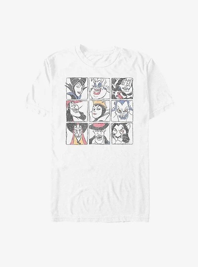 Disney Villains Evil Face Cards T-Shirt
