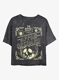 Disney Villains Evil Queen Apple Ochard Mineral Wash Womens Crop T-Shirt