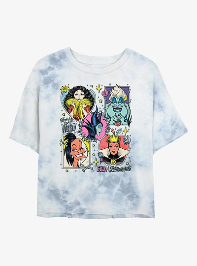 Disney Villains Evil And Bittersweet Tie-Dye Womens Crop T-Shirt