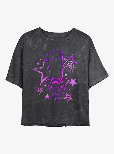 Disney Villains Facilier Airbrush Mineral Wash Womens Crop T-Shirt