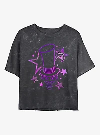 Disney Villains Facilier Airbrush Mineral Wash Womens Crop T-Shirt