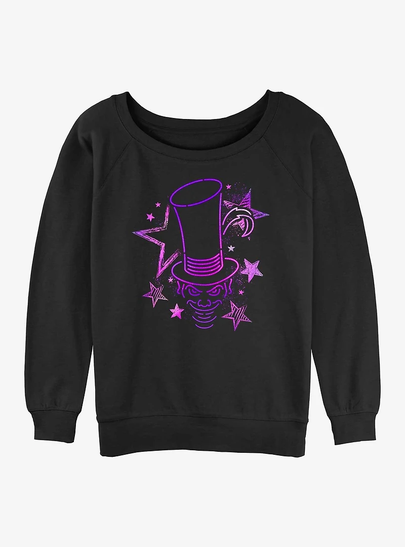 Disney Villains Facilier Airbrush Womens Slouchy Sweatshirt