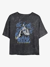 Disney Villains Hades Game Set Match Mineral Wash Womens Crop T-Shirt