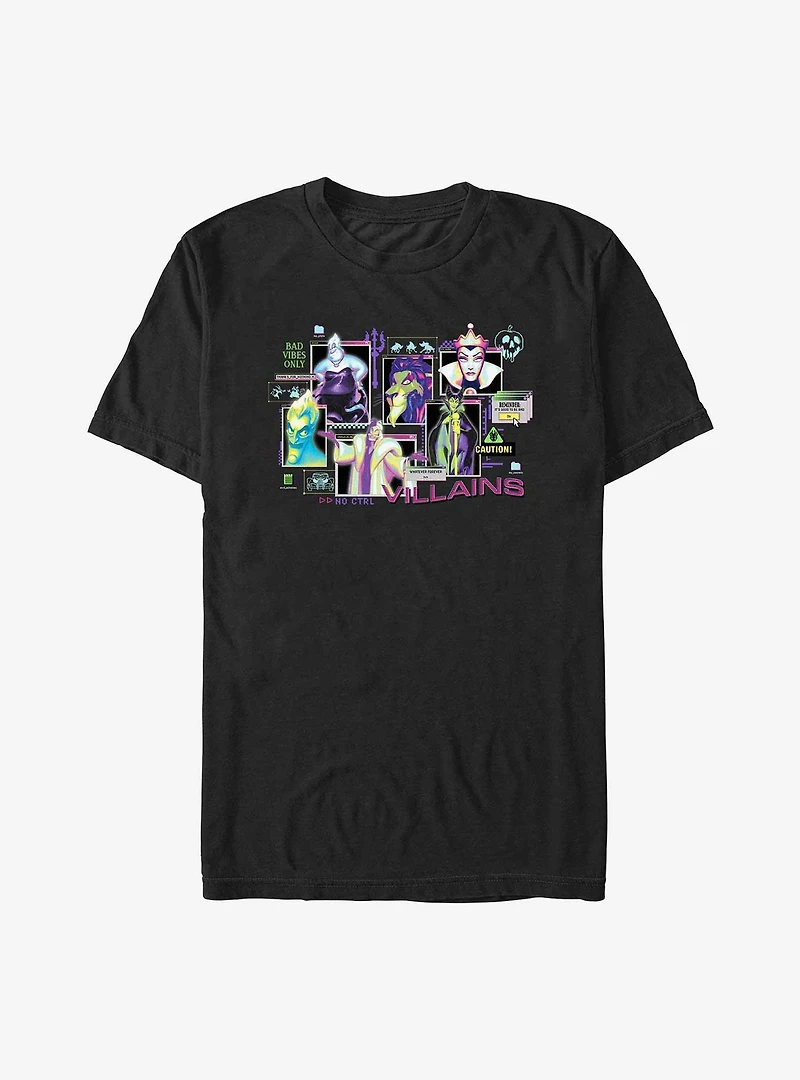 Disney Villains Bad Vibes Only Retro Computer T-Shirt