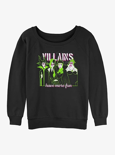 Disney Villains Grunge Have More Fun Womens Slouchy Sweatshirt