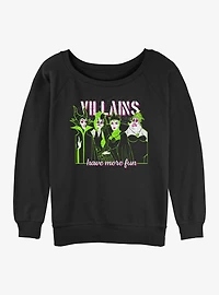 Disney Villains Grunge Have More Fun Womens Slouchy Sweatshirt