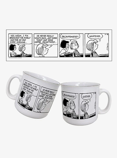 Peanuts Peppermint Patty Decaf 20oz Camper Mug