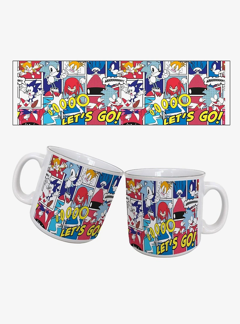 Sonic The Hedgehog Comic Panel 20oz Camper Mug