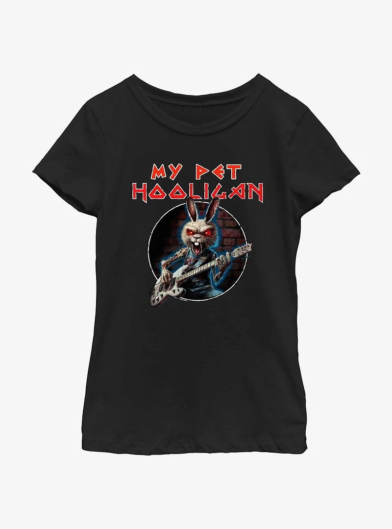 My Pet Hooligan Rock Out Rabid Bunny Youth Girls T-Shirt