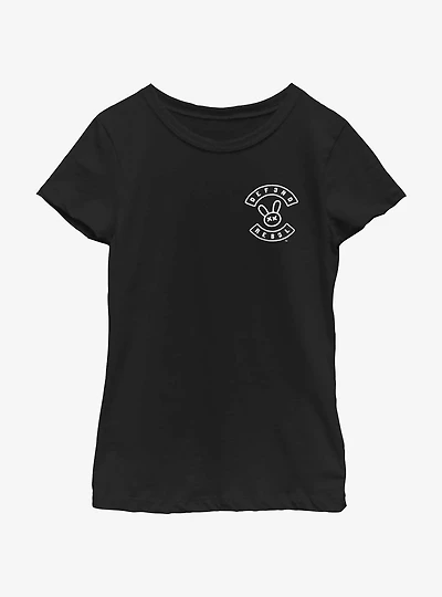 My Pet Hooligan Defend Rebel Pocket Logo Youth Girls T-Shirt