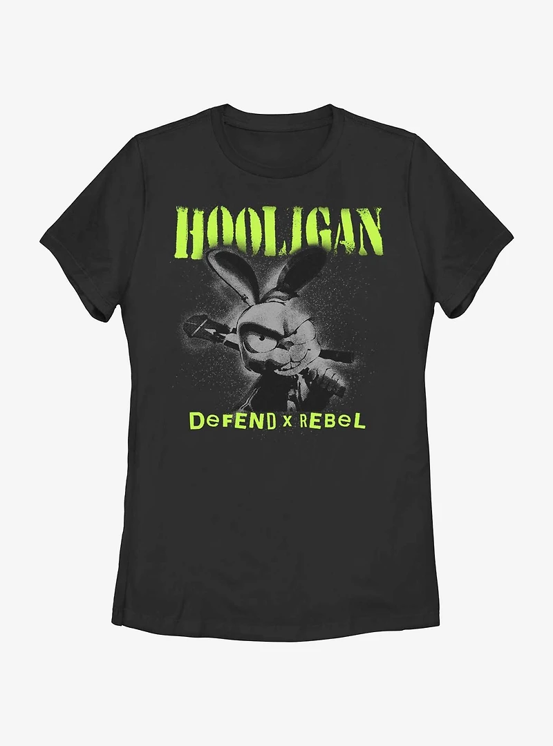 My Pet Hooligan Defend X Rebel Bunny Womens T-Shirt