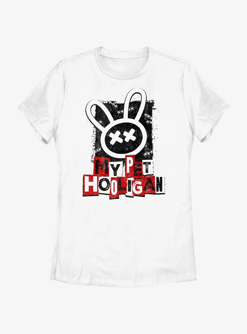 My Pet Hooligan Punk Bunny Graffiti Womens T-Shirt