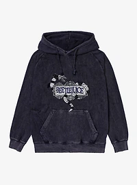 Beetlejuice Sandworm Title Logo Mineral Wash Hoodie