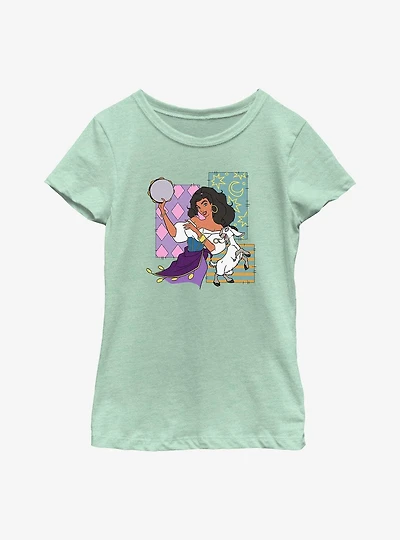 Disney The Hunchback Of Notre Dame Esmeralda Patchwork Youth Girls T-Shirt