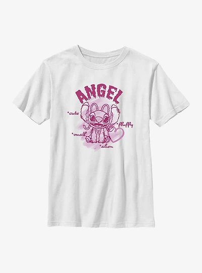 Disney Lilo & Stitch Angel Small Fluffy Cute Alien Youth T-Shirt
