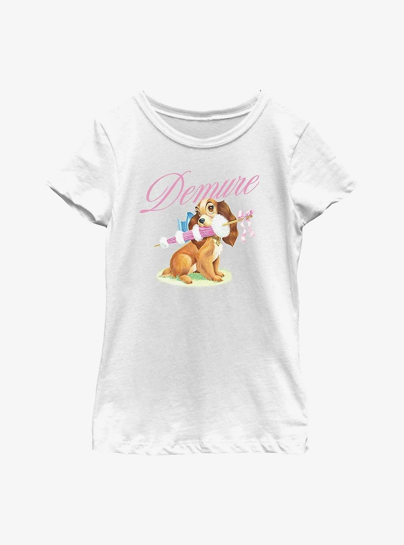 Disney Lady And The Tramp Demure Youth Girls T-Shirt