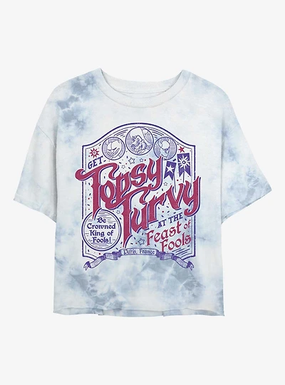 Disney The Hunchback Of Notre Dame Topsy Turvy Tie Dye Crop Womens T-Shirt