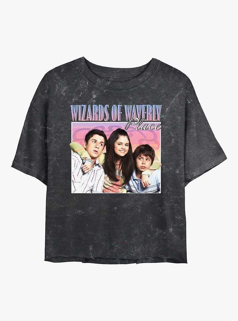 Disney Wizards Of Waverly Place Sibling Love Mineral Wash Womens Crop T-Shirt