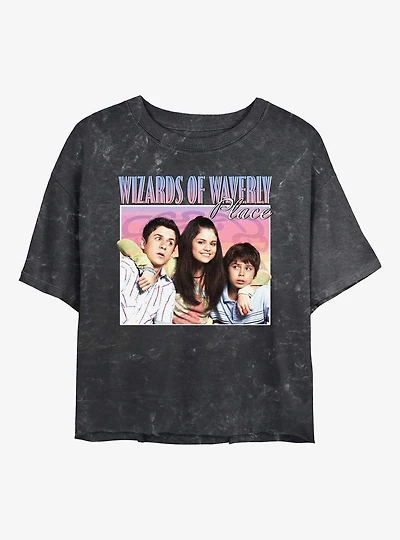 Disney Wizards Of Waverly Place Sibling Love Mineral Wash Womens Crop T-Shirt