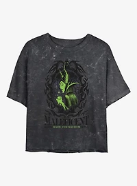 Disney Villains Made For Mayhem Mineral Wash Womens Crop T-Shirt