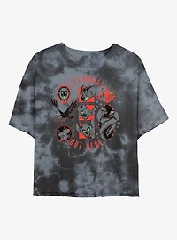 Disney Villains Brutal Out There Tie Dye Crop Womens T-Shirt