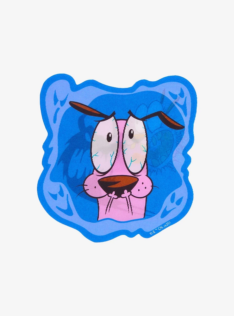 Courage the Cowardly Dog Courage Lenticular Sticker