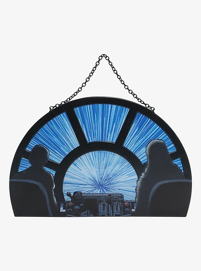 Star Wars Millennium Falcon Window Stained Glass Wall Art - BoxLunch Exclusive
