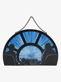 Star Wars Millennium Falcon Window Stained Glass Wall Art - BoxLunch Exclusive