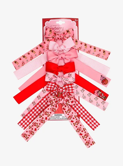 Strawberry Shortcake Character Hair Bow Set