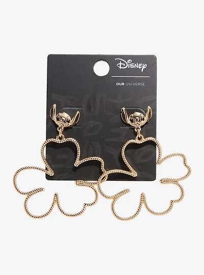 Our Universe Disney Lilo & Stitch Floral Stitch Charm Earrings - BoxLunch Exclusive