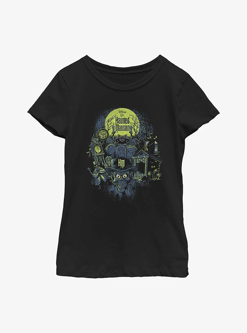 Disney The Haunted Mansion Montage Youth Girls T-Shirt