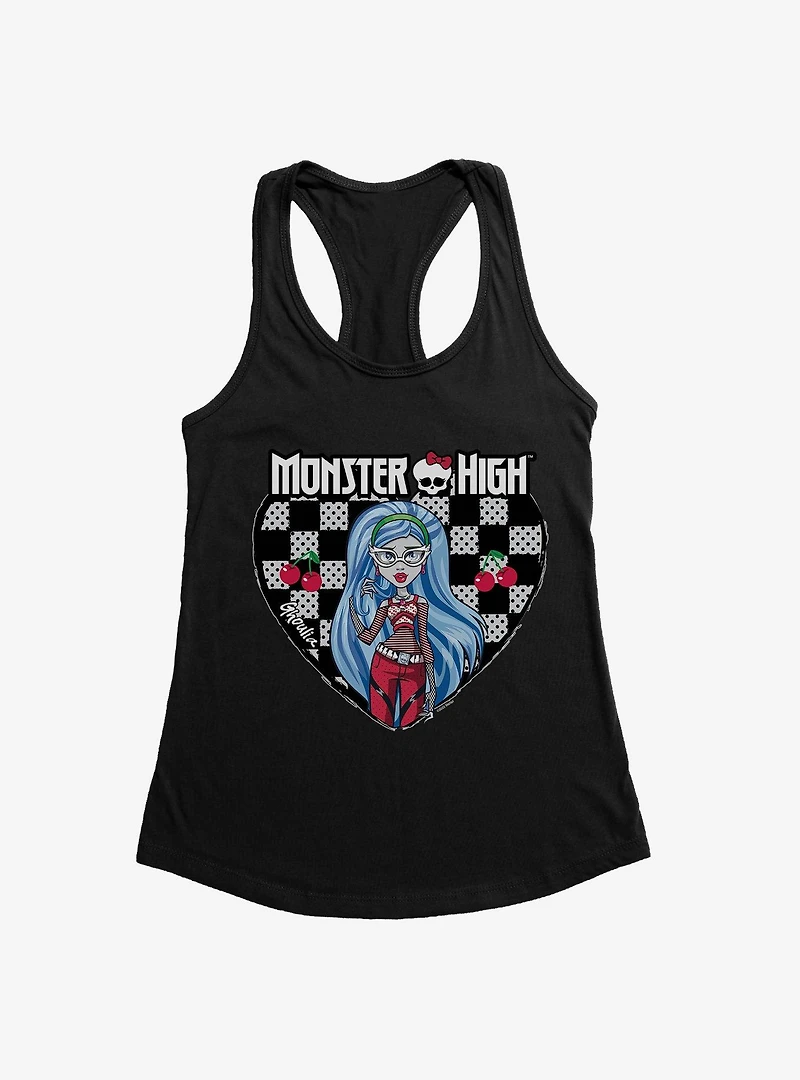 Monster High Ghoulia Yelps Checkerboard Heart Womens Tank