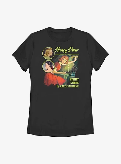 Nancy Drew Mystery Pulp Comic Womens T-Shirt