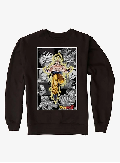 Dragon Ball Z Super Saiyan Goku Character Panel Sweatshirt