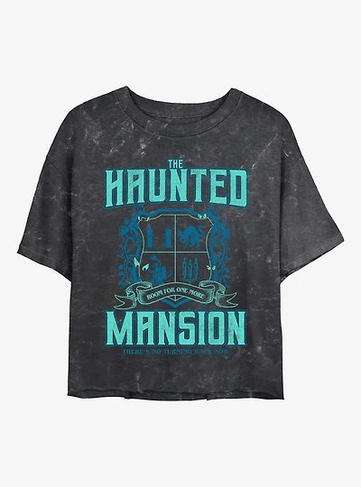 Disney The Haunted Mansion Collegiate Mineral Wash Womens Crop T-Shirt