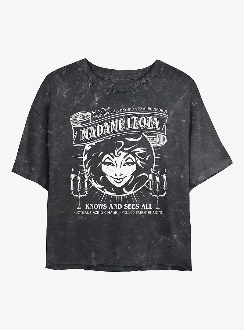 Disney The Haunted Mansion Psychic Medium Mineral Wash Womens Crop T-Shirt