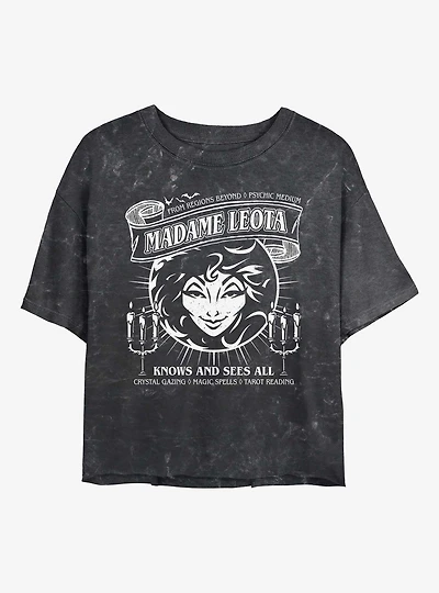 Disney The Haunted Mansion Psychic Medium Mineral Wash Womens Crop T-Shirt