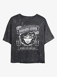 Disney The Haunted Mansion Psychic Medium Mineral Wash Womens Crop T-Shirt