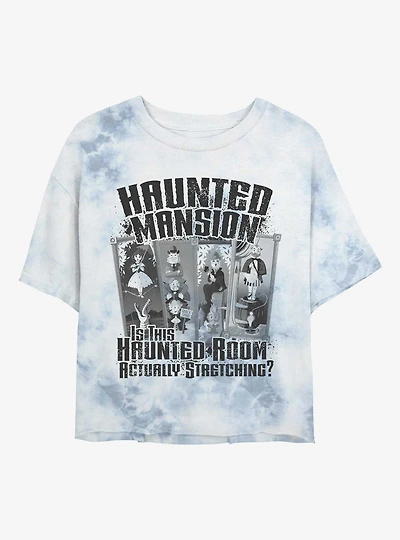 Disney The Haunted Mansion Walls Tie Dye Crop Womens T-Shirt