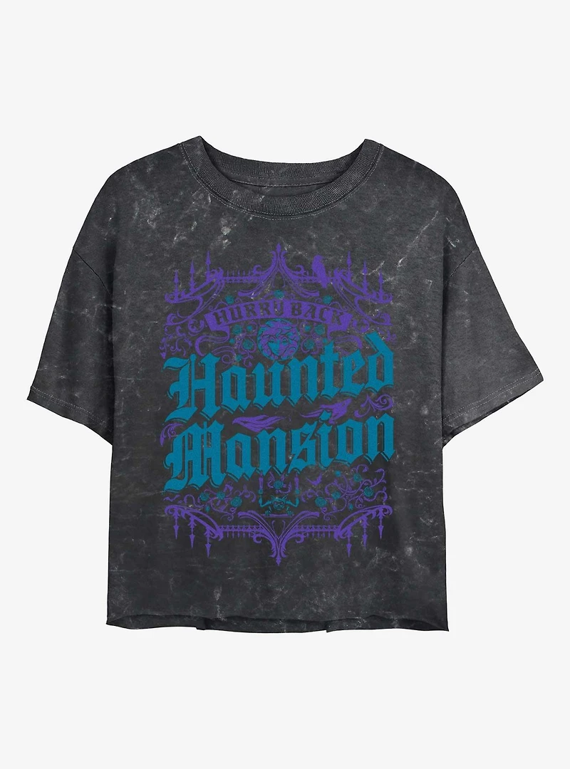 Disney The Haunted Mansion Meet at Mineral Wash Womens Crop T-Shirt