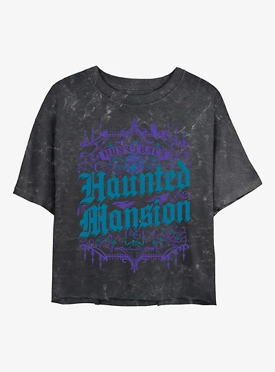 Disney The Haunted Mansion Meet at Mineral Wash Womens Crop T-Shirt