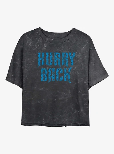 Disney The Haunted Mansion Ghost Host Mineral Wash Womens Crop T-Shirt