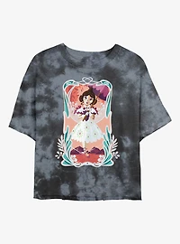 Disney The Haunted Mansion Tightrope Tie Dye Crop Womens T-Shirt